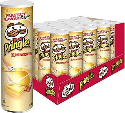 Produktbild von Pringles Emmental | Chips mit Käse Geschmack | 19er Vorratspackung (19 x 200g)