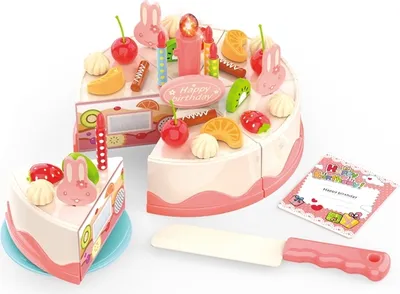 Zdjęcie produktu dla WOOPIE Tort Urodzinowy do Krojenia Świeczki Owoce 40 el.