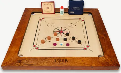 Immagine prodotto di Set Carrom da torneo Bulldog - 12 KG - Legno duro ECO - Gioco da torneo professionale Carrom - Completo