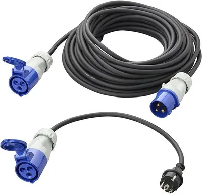 Image de Câble d'extension CEE 20 m 3 x 2,5 mm avec câble adaptateur