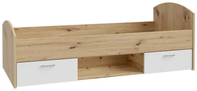 Jugendbett CULGOA 90 x 200 cm mit 2 Schubladen - Artisan Eiche / Weiß