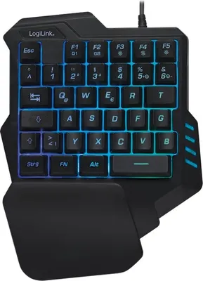 Produktbild von Gaming Tastatur, Einhand Keyboard, schwarz, LED Beleuchtung