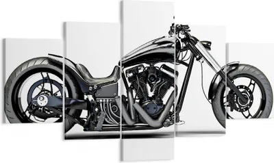 Produktbild von Bild auf Leinwand - Leinwandbild - Freiheit Motorrad Geschwindigkeit Stahl - 125x70cm - Wand Bild - Wanddeko - Leinwanddruck - Bilder - Kunstdruck - Leinwand bilder - Wandkunst - EA125x70-2512