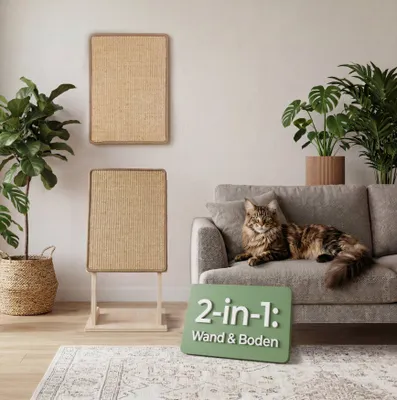 Produktbild von WOOWOOD Kratzbrett Katze Sisal 68 cm, für Boden oder Wandmontage