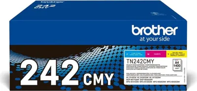 Zdjęcie produktu dla Brother TN-242CMY, 1400 stron(y), Cyjan, Purpurowy, Żółty, 1 szt.