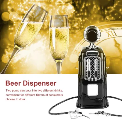 Imagen del producto de Bomba dispensadora de vino, bebidas, licores, alcohol y cerveza, de doble pistón de 1000 cc. Accesorio para bares, color
