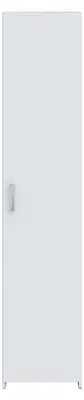 Image de Armoire Forte ECONOBOX 40, armoire moderne et étroite, 1 porte, armoire de vestiaire, pour le couloir, en aggloméré, blanche, 40 cm de largeur x 190,5 cm de hauteur x 54,4 cm de profondeur
