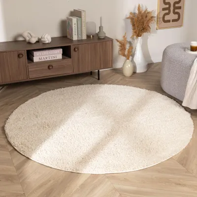 Zdjęcie produktu dla Volero - Okrągły dywan z długim włosiem – Wish Kremowy - Ø 160cm