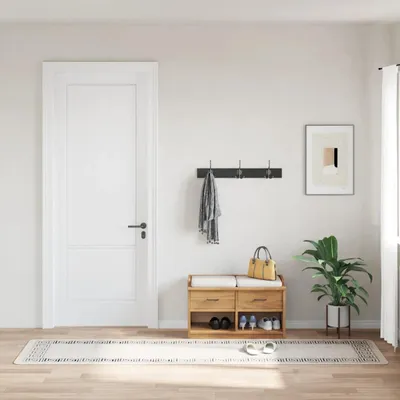 Produktbild von vidaXL Teppich Waschbar 80x300 cm Hellbeige