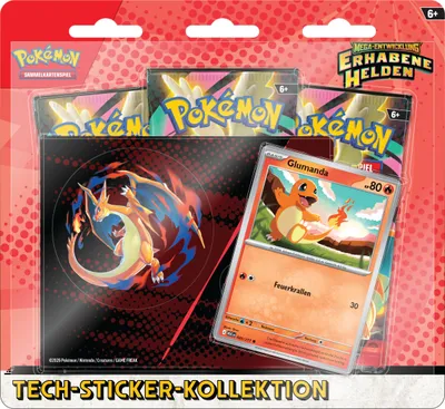 Produktbild von Pokémon Erhabene Helden Glumanda Tech Sticker Kollektion deutsch