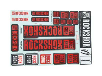 Produktbild von RockShox Dekor Set Rockshox 35 Mm Rot 2018+