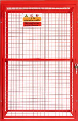 Produktbild von KuKoo Gasflaschenschrank 6 x 19 kg, klappbar, Stahl, Rot, abschließbar