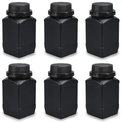 Immagine prodotto di Solidchoice - Set di 6 bottiglie di plastica HDPE vuote con tappo a vite, capacità 500 ml