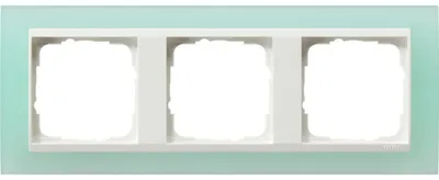 Image de Cadre de finition Gira triple avec cadre intermédiaire RW Event opaque menthe, 1 pièce.