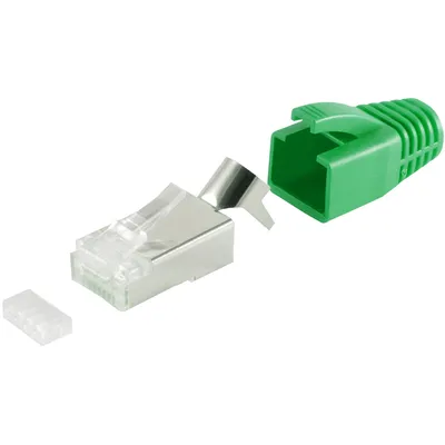 Produktbild von RJ45 Patchkabel Modular Crimp Stecker CAT 5 6 7 geschirmt Netzwerkkabel - Grün