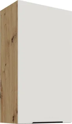 Obrázek produktu pro Vysoká horní skříňka LUNARA - šířka 50 cm, bílá / dub artisan