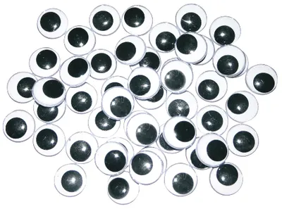 Produktbild von EDUPLAY 200-039 Wackelaugen 18mm, schwarz/weiß (50er Pack)