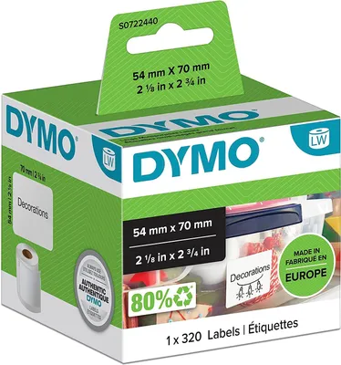 Image de Dymo Etiquettes multi-usage 320x 54 x 70 mm blanc 99015