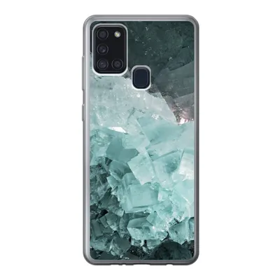 Produktbild von MuchoWow® Handyhülle Schutzhülle Hülle für Samsung Galaxy A21s Naturstein - Kristalle - Luxus Silikon Softcase Handy Hülle - Hartschale