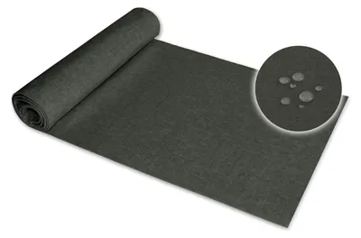 Produktbild von Tischläufer 40x140 cm anthrazit Leinenoptik beschichtet Lotuseffekt Tischband Mitteldecke