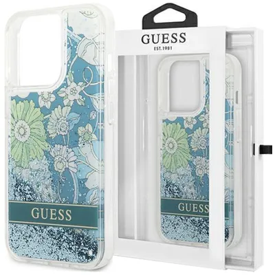Produktbild von Guess Guhcp14Llflsn Iphone 14 Pro 6,1"" Zielony/Grün Hardcase Blume Flüssig Glitter
