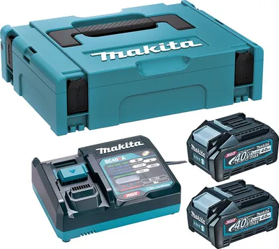 Produktbild von Makita XGT, Batterie- & Ladegerät-Set, Lithium-Ion (Li-Ion), 4 Ah, 40 V, Makita, Schwarz