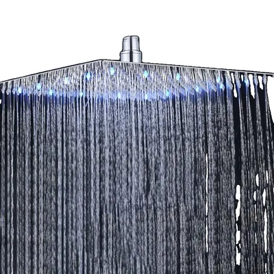 Produktbild von LED Regenfall-Duschkopf, 16-Zoll-Größe, verchromte Oberfläche, Chrom-16Zoll