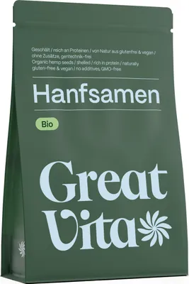 Produktbild von GreatVita Hanfsamen 500g | geschält, naturbelassen