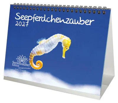 Produktbild von Seepferdchenzauber DIN A5 Tischkalender 2027 - Seelenzauber