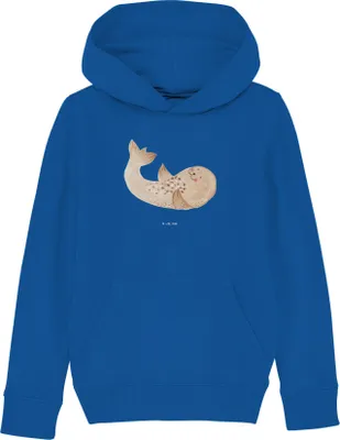 Produktbild von Mr. & Mrs. Panda Kinderpullover Robbe Liegen 9-11 Jahre (134/146) - Royal Blue - Geschenk, Sweatshirt, Nordsee, Pullover, Ostsee, Kapuzenpulli, Freude, Lustige Sprüche