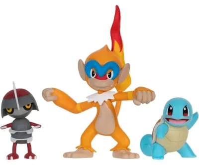 Immagine prodotto di Pokémon Battle Figure Set Figuren 3er-Pack Gladiantri, Schiggy #1, Panpyro 5 cm