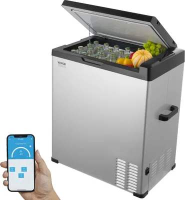 Produktbild von VEVOR Autokühlschrank, 12-Volt-Autokühlschrank, tragbarer 70-Liter-Einzelzonen-Gefrierschrank, einstellbarer Bereich von -4℉ bis 68℉, 12/24 V DC und 100-240 V AC-Kompressorkühler