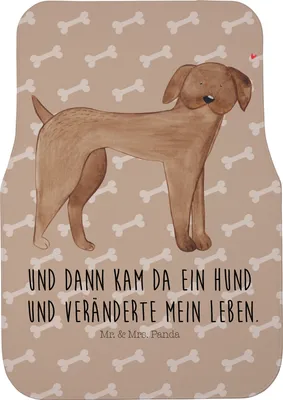 Produktbild von Mr. & Mrs. Panda Automatte Hund Dogge - Hundeglück - Geschenk, Fußmatte Fürs Auto, Deutsche, Herz, Autofußmatte, Sprüche, Auto-Fußmatte, Hunde