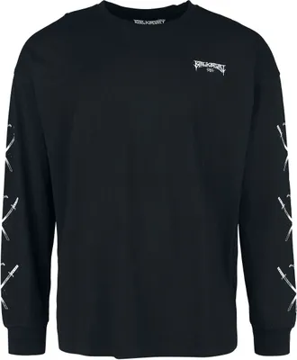 Produktbild von Gothicana by EMP Herren schwarzes Langarmshirt mit Rundhalsausschnitt M