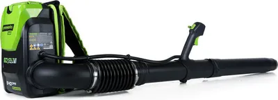 Obrázek produktu pro Greenworks GD60BPB, Fukar na záda, 225 km/h, 15,3 m³/h, Černá, Zelená, Baterie, 3,75 kg