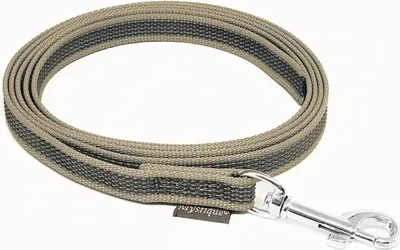 Produktbild von Mystique® Gummierte Leine 12mm mit Handschlaufe Standard Karabiner beige 3m