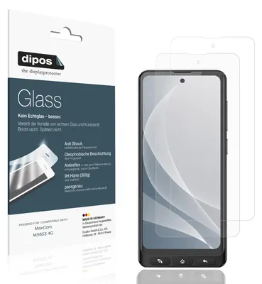 Immagine prodotto di 2x Pellicola Protettiva per MaxCom MS653 4G Protezione opaco Vetro Flessibile 9H dipos
