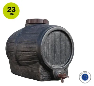 Produktbild von Getränkefass Weinfass Barrik Optik Gärfass 23Liter Holzoptik Kunststoff mit Hahn