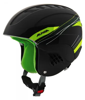 Produktbild von Alpina Carat Kinder Skihelm Farbe: Schwarz/Grün, Grösse: 48-52 cm
