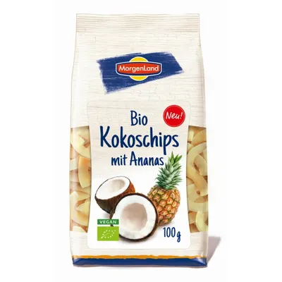 Produktbild von Kokoschips - Ananas 100g, 2er Pack
