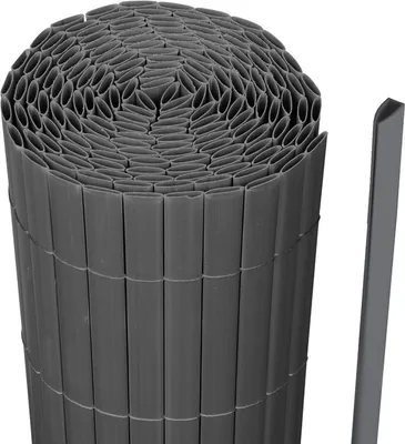Produktbild von Yakimz PVC plot na ochranu soukromí zástěna na ochranu soukromí zahradní plot zástěna na ochranu soukromí větrná clona pro balkon a terasu, šedá 90x300cm
