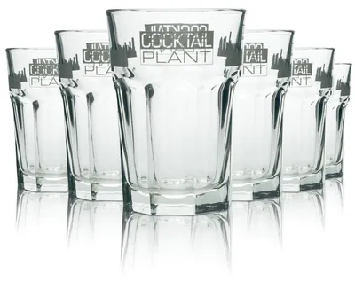 Produktbild von 6x Cocktailplant Glas 0,3l Longdrink Cocktail Kontur Gläser Gastro Geeicht Bar