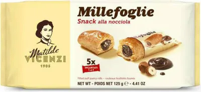 Produktbild von Matilde Vicenzi Millefoglie Snack alla nocciola 5x25g
