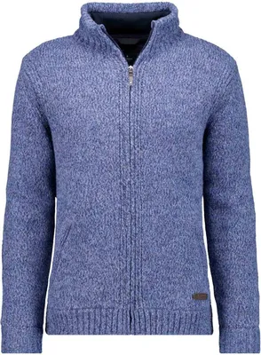 Ragman Cardigan mit Fleece-Innenfutter in blau