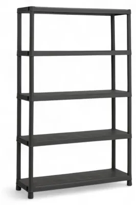 Immagine prodotto di Scaffale fisso in resina antiurto in kit da interno esterno - 30x60xH143 cm - 4 ripiani
