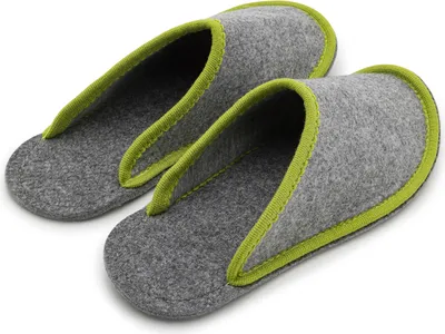 Produktbild von PANTOFFELMANN Gästepantoffel Walkfilz mit ABS-Sohle Herren Damen Gästehausschuh Filzpantoffel Haussschuhe Gäste Pantoffel Erbse M(36-39)