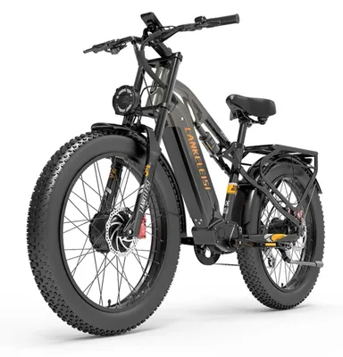 Immagine prodotto di Bicicletta elettrica per adulti - E-bike MG800MAX - Batteria al litio da 48 V e 20 Ah - Motore brushless da 250 W - Ruote da 66 cm - Telaio in alluminio a due posti - Nero-grigio