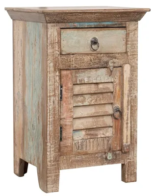 Nachtkästchen aus recyceltem Holz, 65x33x43 cm, rustikal, Vintage