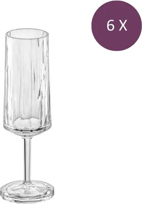 Produktbild von Koziol Superglas Club No. 14 Champagnerglas 100 ml Set von 6 Stck