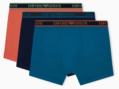 Obrázok produktu pre Pánske boxerky Emporio Armani CORE Logoband, 3-dielový balík, oranžová farba, veľkosť XXL